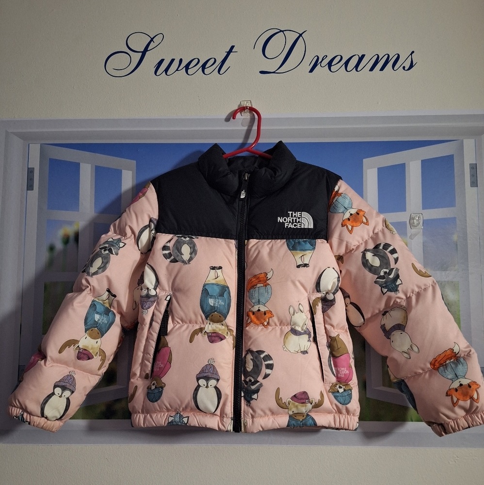 The North Face Pink 1996 Retro Nuptse 700 Down Jacket. Size 5t.